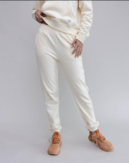 Metaglam “Marshmallow” Peru Cotton Jogger – Ultra-Soft French Terry, Made in Peru, Relaxed Women’s Fit