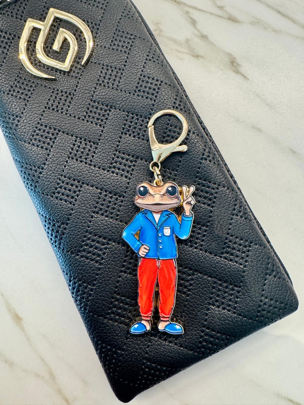 Puerto Rico Concho Alloy Charm – Peace Frog Keychain Accessory