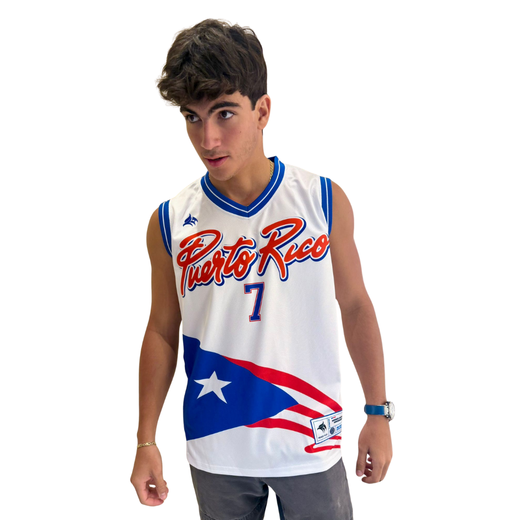 Puerto Rico Basketball Jersey – Sleeveless Arroyo #7 Flag Sports Top Main image