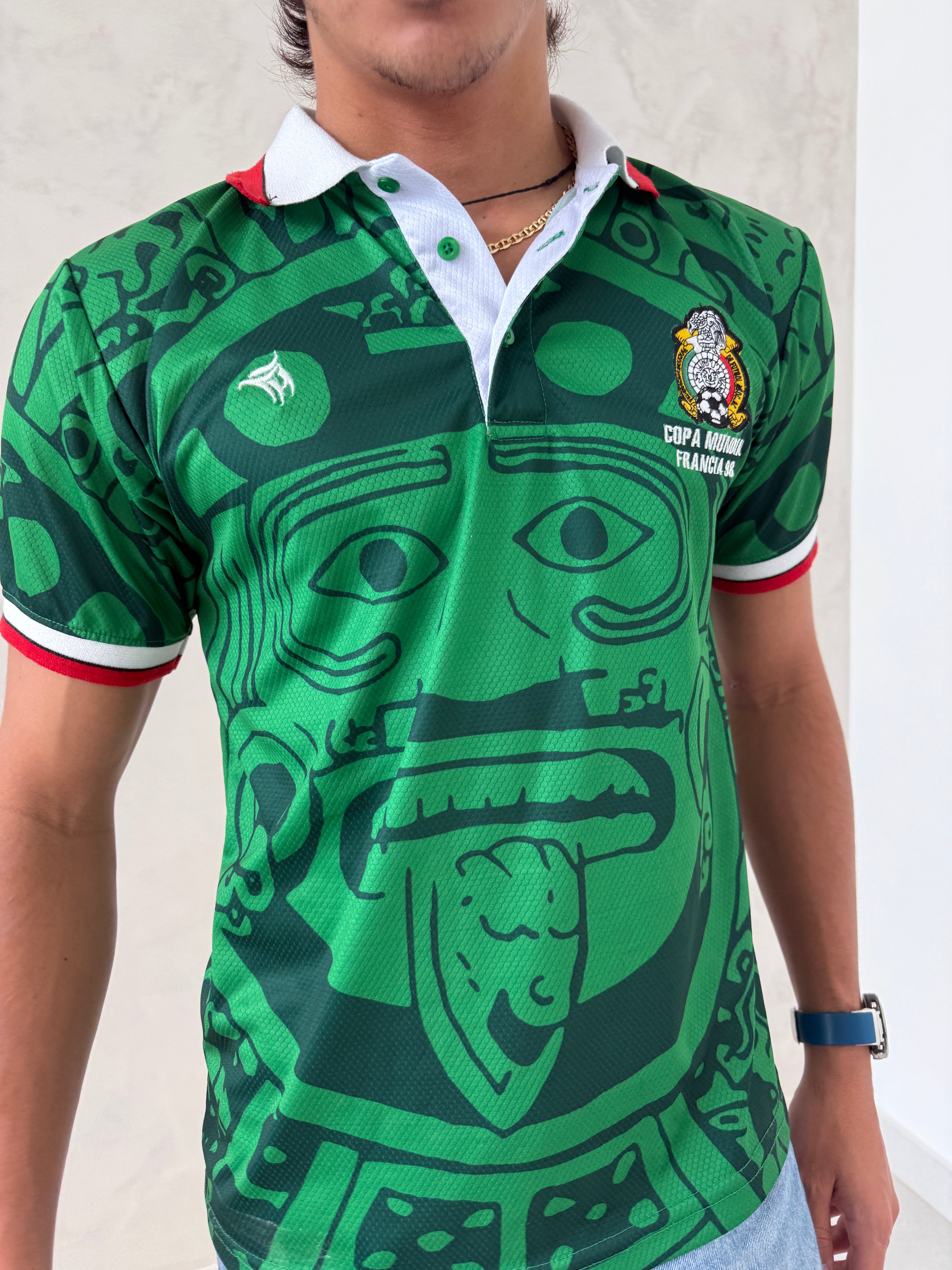 Azteca Legacy 98 Green Mexico Retro Jersey