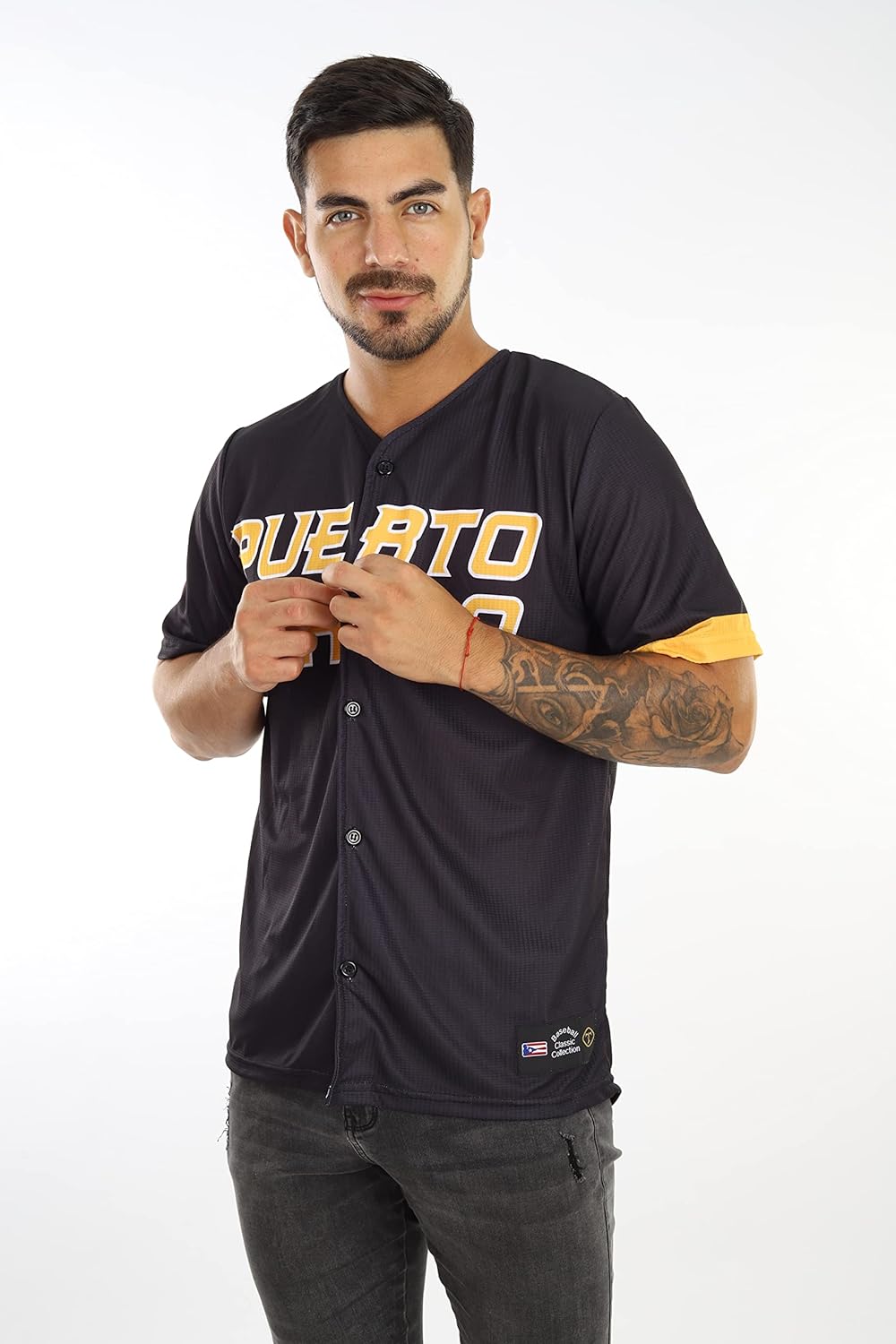 baseball jersey clemente black 1