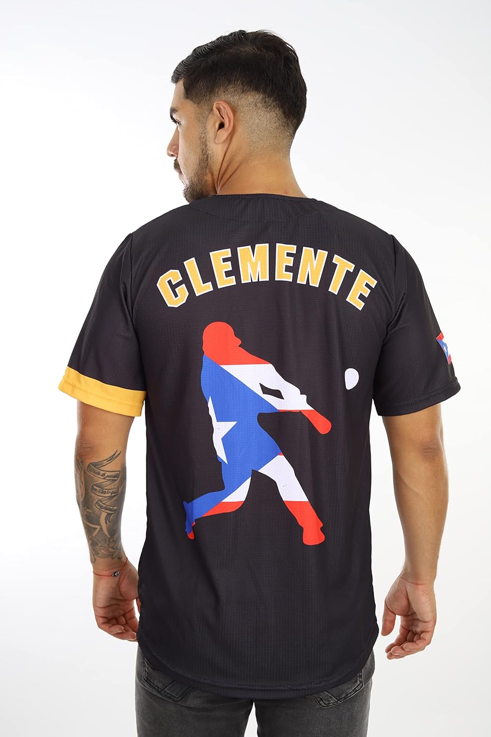 baseball jersey clemente black 3