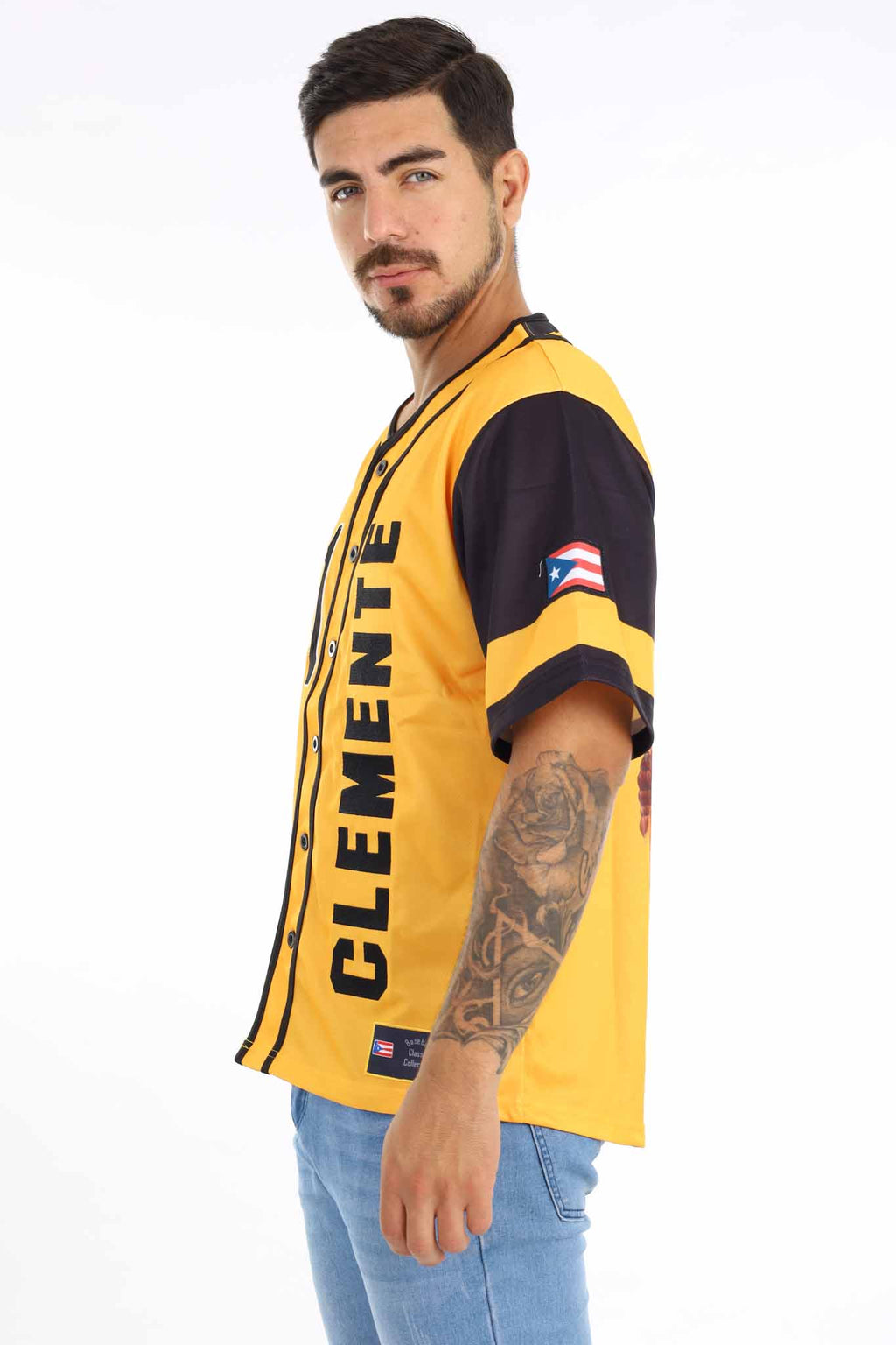 baseball jersey clemente yellow 1