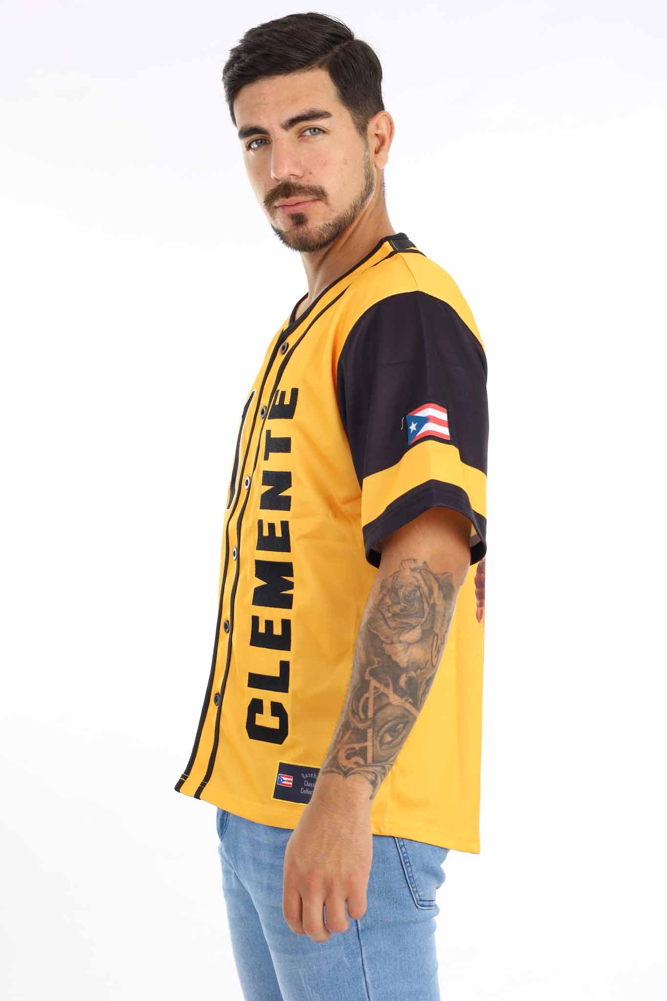 baseball jersey clemente yellow 1