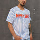 New York Mets Lindor 12 Baseball Jersey –Blue  White Stripe Fans Edition | Headzflex