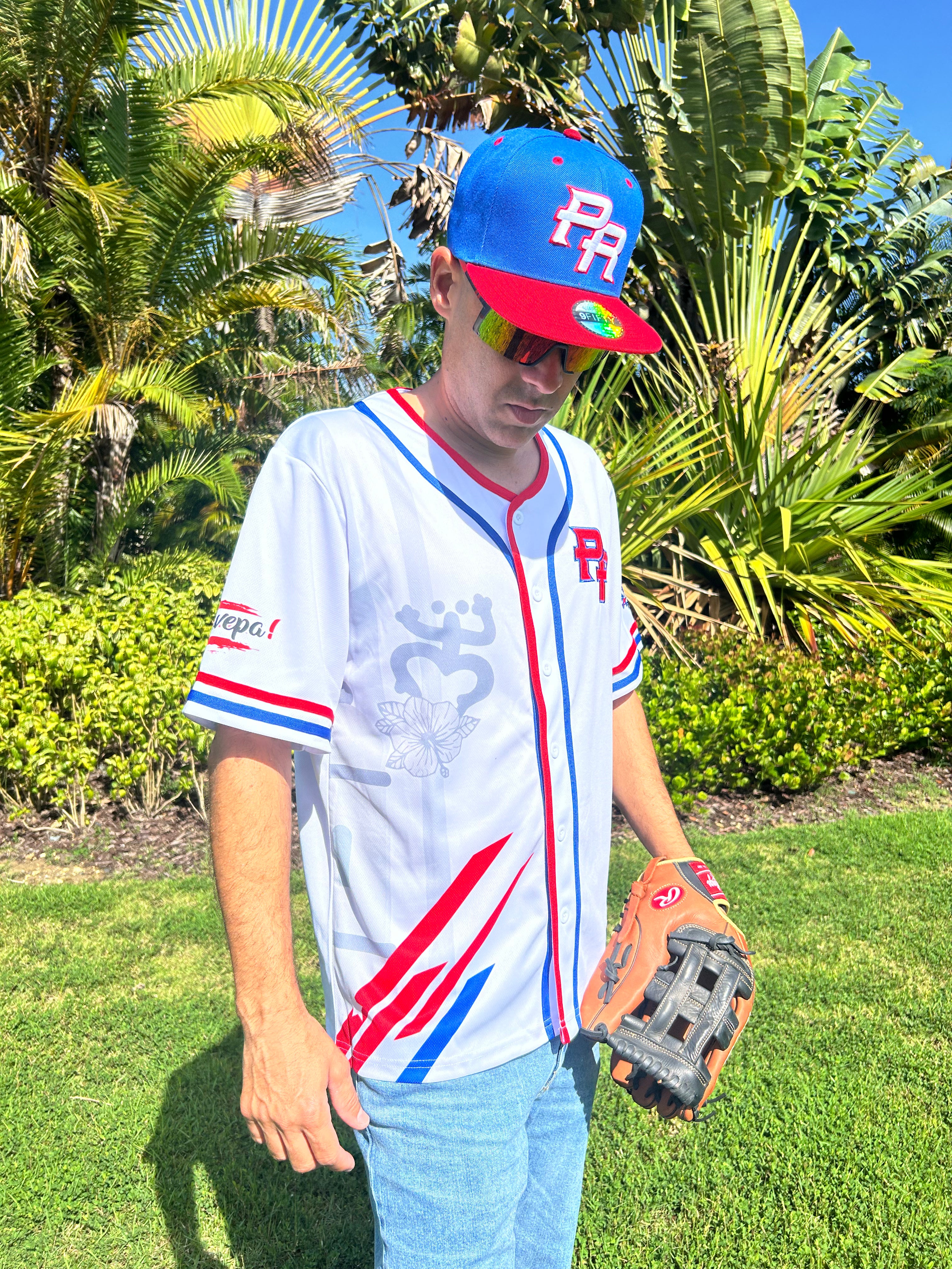 Puerto Rico Baseball Jersey – Coqui, Wepa, Flag Design | PR Heritage Sportswear Secondary image