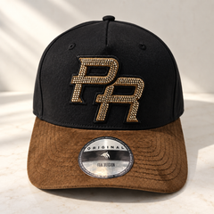 Boricua Noir PR Velvet Rhinestone Snapback