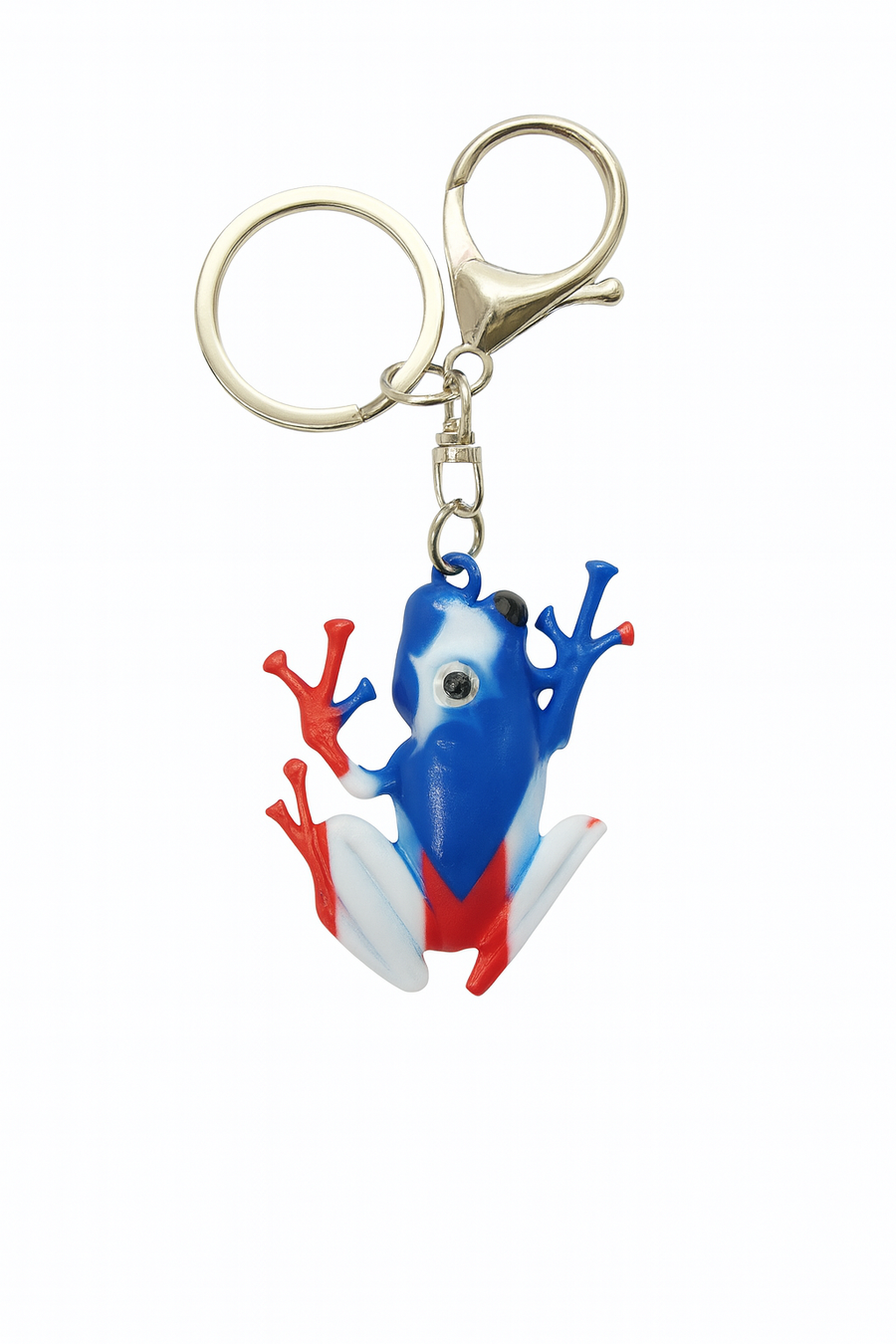 Puerto Rico Coqui Frog Enamel Keychain & Luggage Charm