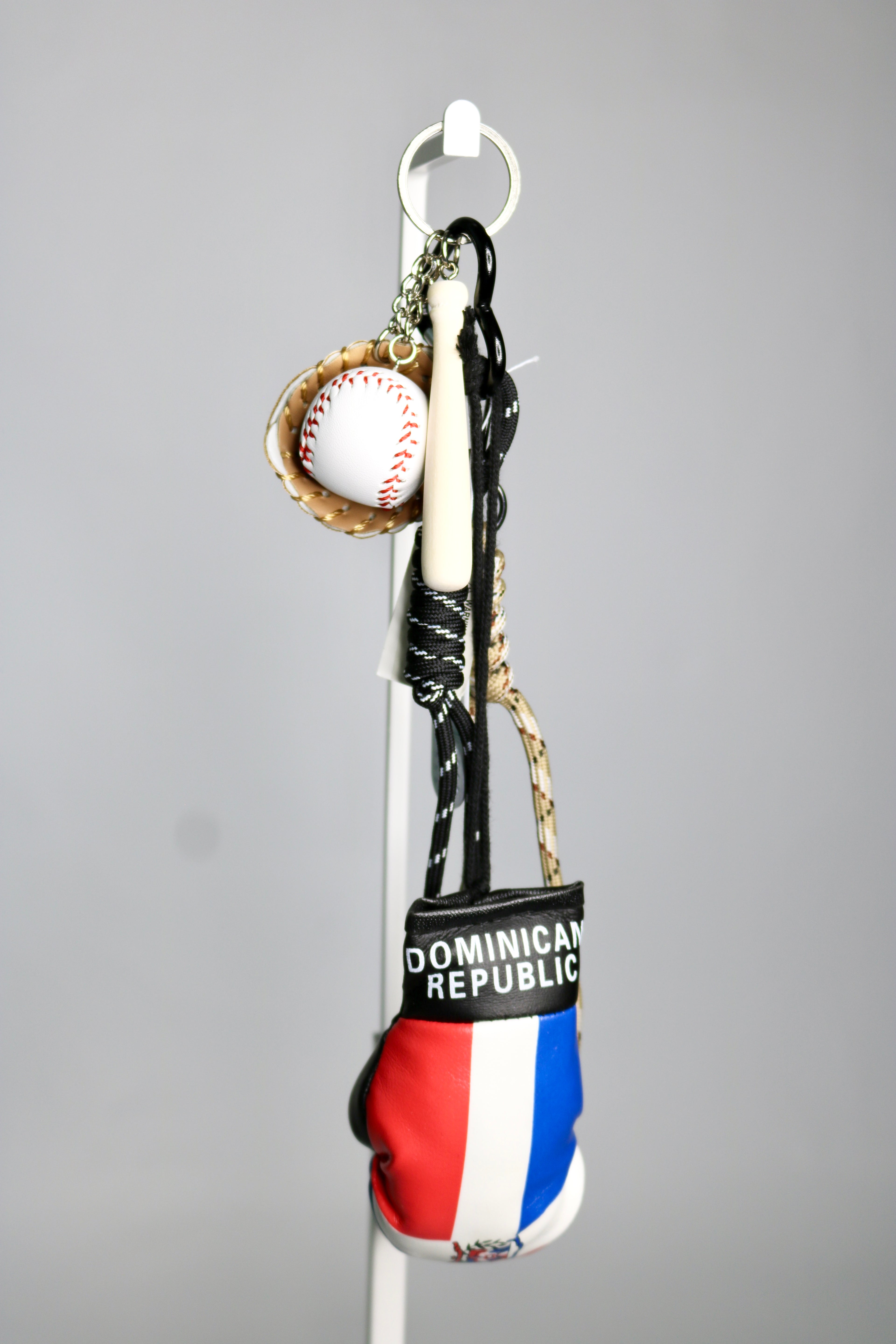Flag Boxing Glove Car Charm & Bag Charm – Travel Souvenir Accessory (Puerto Rico, Cuba, Dominican Republic,