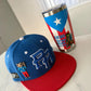 Pinned Edition PR Embroidered Snapback Hat: Sapo Concho Metal Pin - Blue & Red