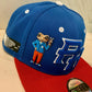 Pinned Edition PR Embroidered Snapback Hat: Sapo Concho Metal Pin - Blue & Red