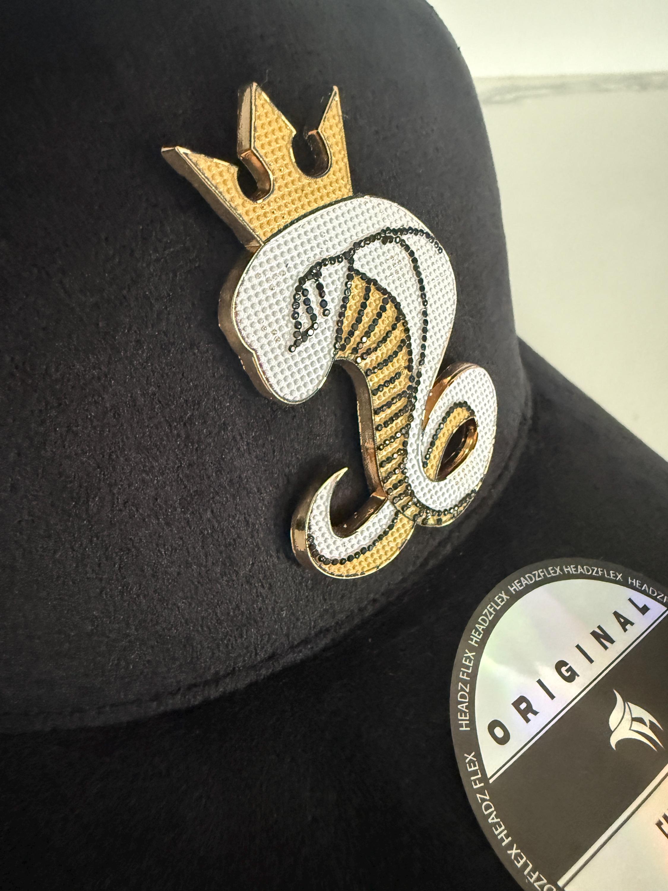 Royal Cobra Velvet Snapback Hat