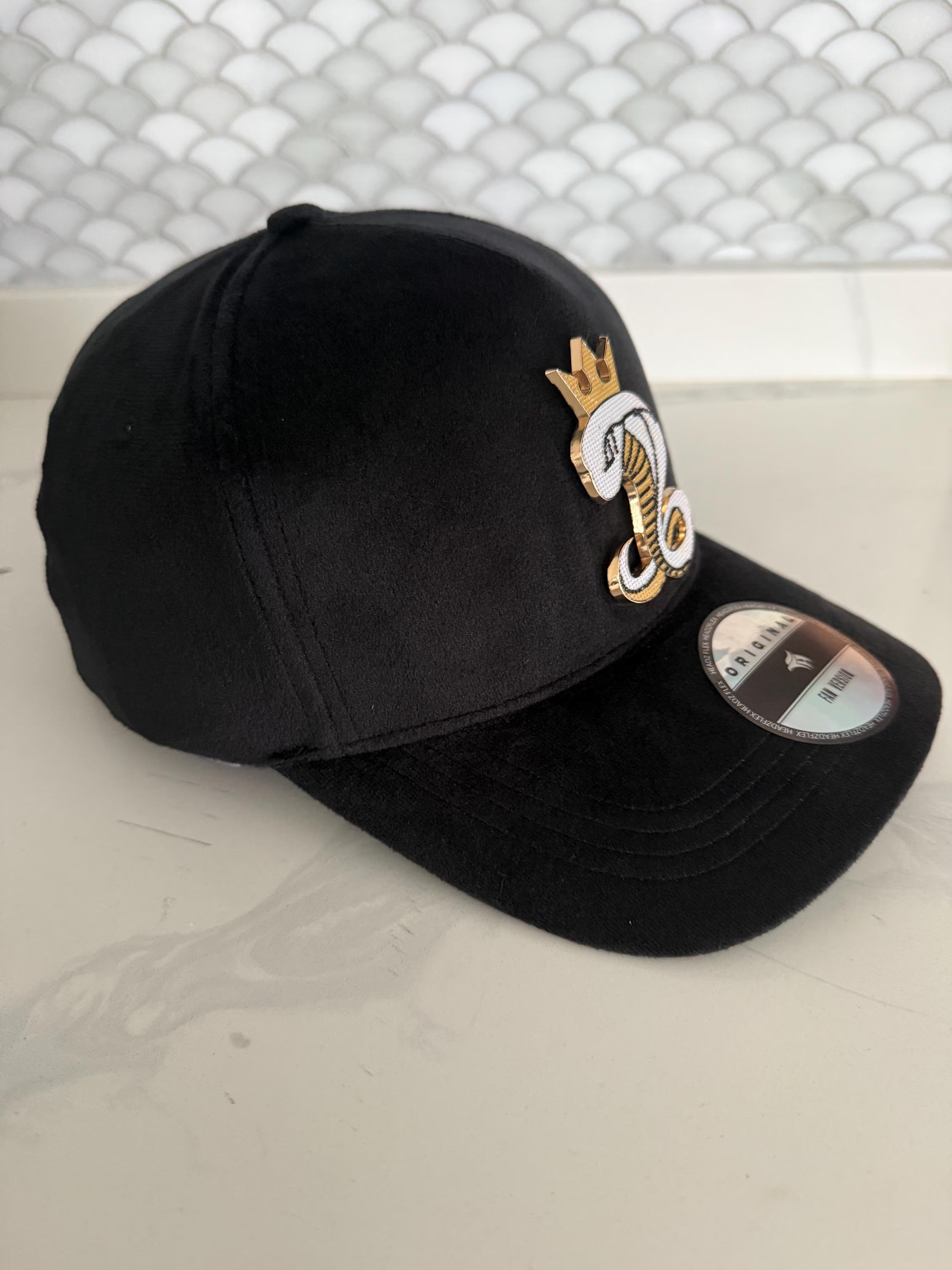 Royal Cobra Velvet Snapback Hat Secondary image