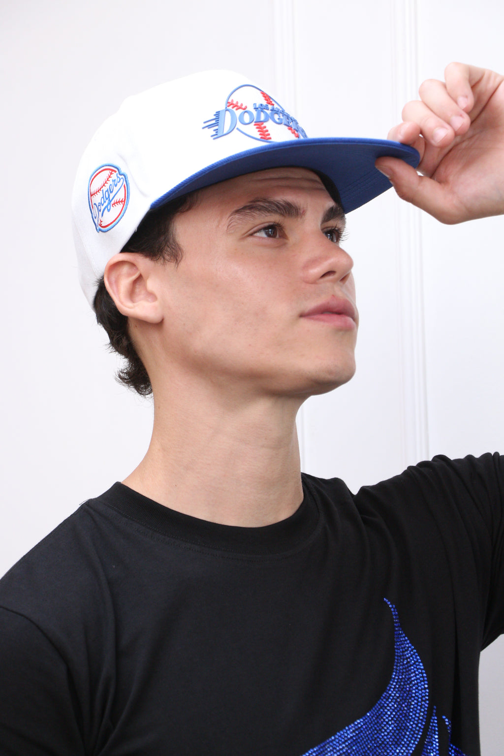 Man wearing Los Angeles Team Baseball Cap

