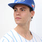Licey Baseball Cap - Blue Snapback Flat Bill |  Embroidery & Dominican Republic Flag