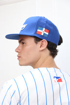 Licey Baseball Cap - Blue Snapback Flat Bill |  Embroidery & Dominican Republic Flag