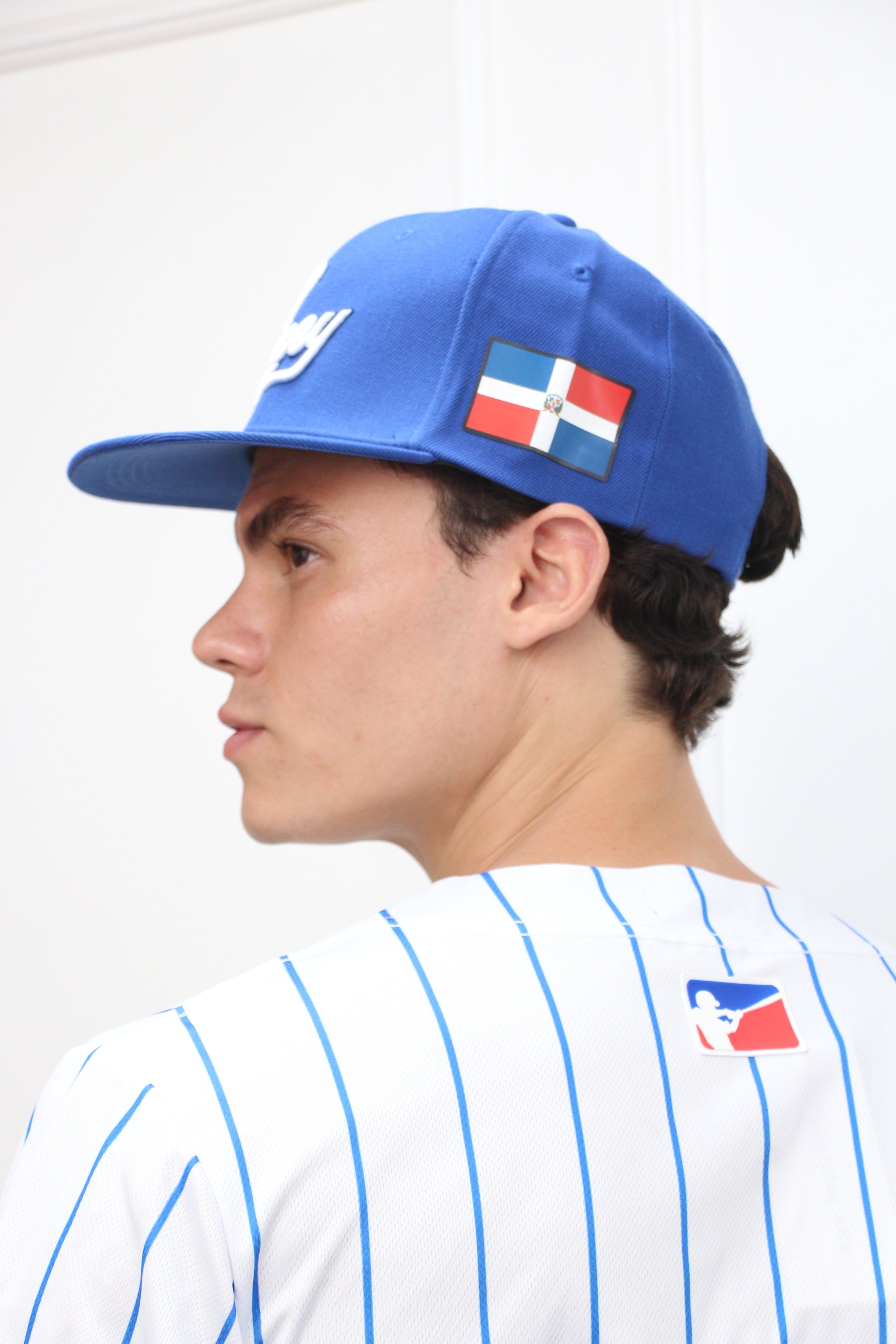 Licey Baseball Cap - Blue Snapback Flat Bill |  Embroidery & Dominican Republic Flag