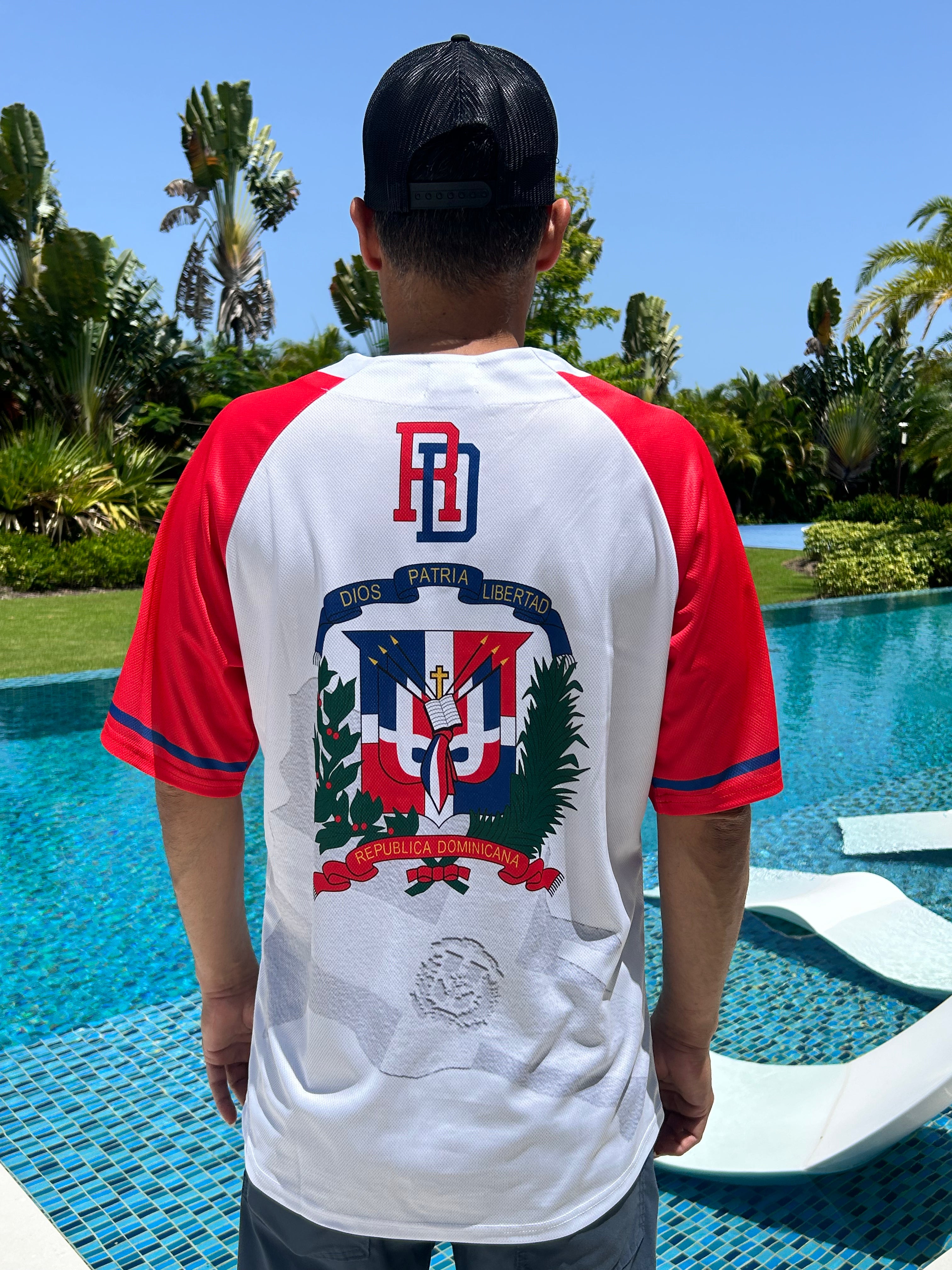 TAINOWEARS Dominican Republic Baseball Jersey – Embroidered Button-Up Secondary image