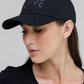 Love 4 | All Black tennis racket cap