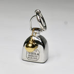 Mini Tequila Bottle Metal Alloy Charm – Silver Travel Accessory for Bags, Luggage & Carry-On