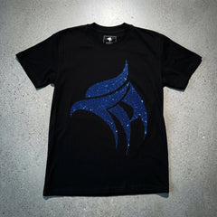Blue Eagle Black Rhinestone T-Shirt