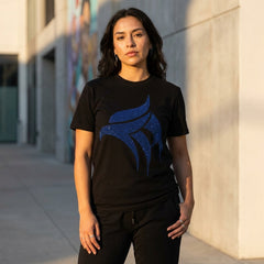 Blue Eagle Black Rhinestone T-Shirt