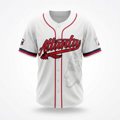 Peachtree White Baseball Jersey
