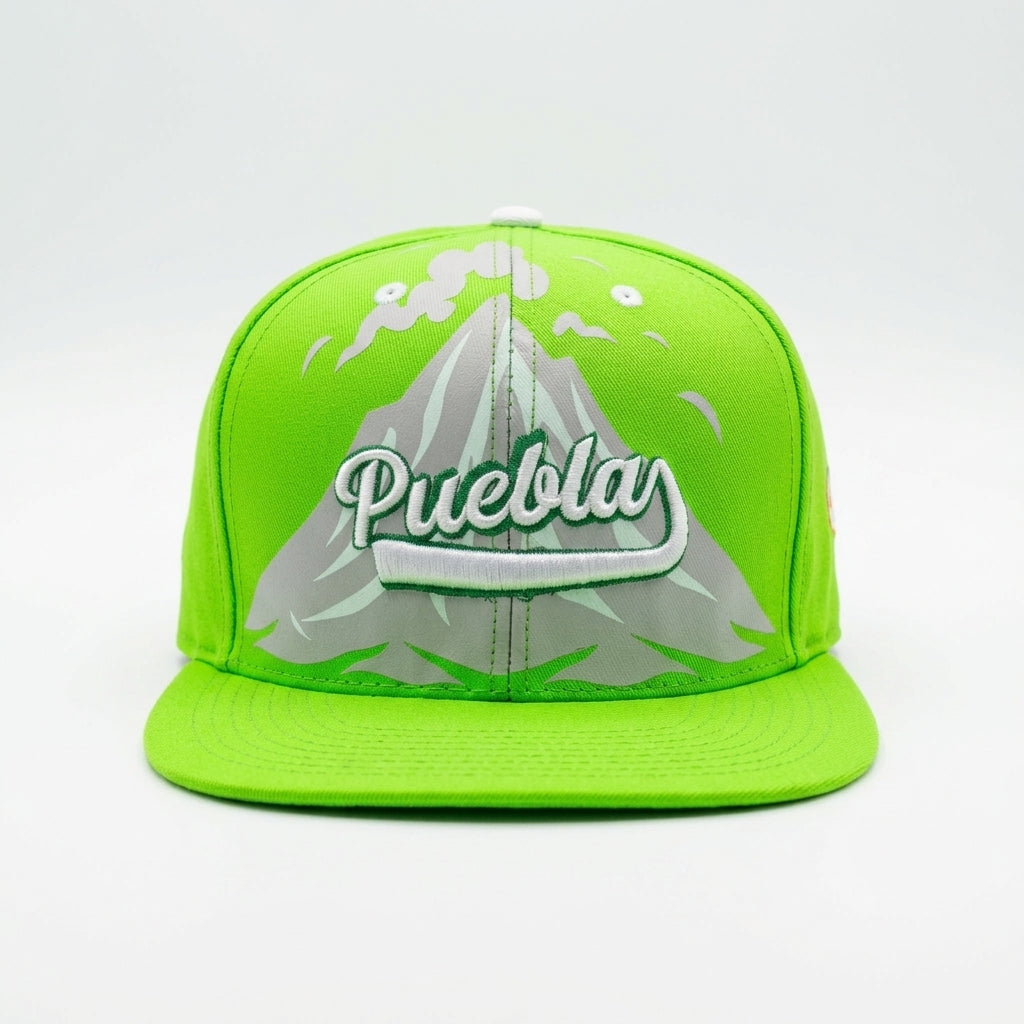 Green cap with 'Puebla' text on a white background