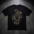 Golden Tiger Black Rhinestone T-Shirt