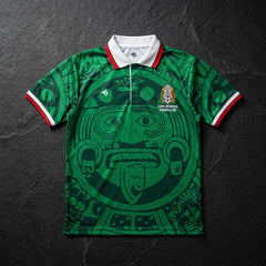 Mexico Aztec Retro Soccer Jersey – Green Heritage Streetwear