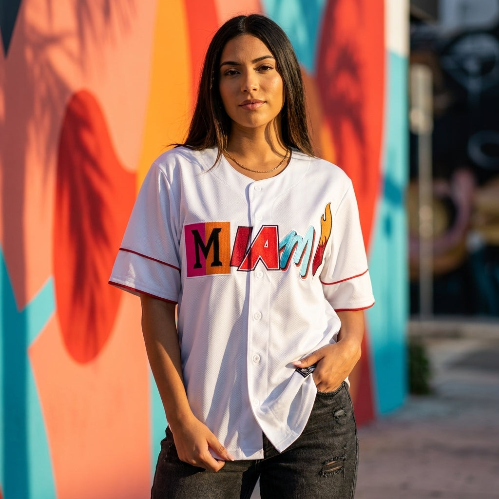 Miami Flame Baseball Jersey Secondary image