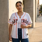 H-Town White Baseball Jersey