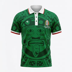Mexico Aztec Retro Soccer Jersey – Green Heritage Streetwear