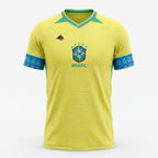 Brazil Crest Yellow Soccer Jersey