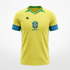 Brazil Crest Yellow Soccer Jersey