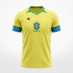 Brazil Crest Yellow Soccer Jersey