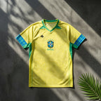 Brazil Crest Yellow Soccer Jersey