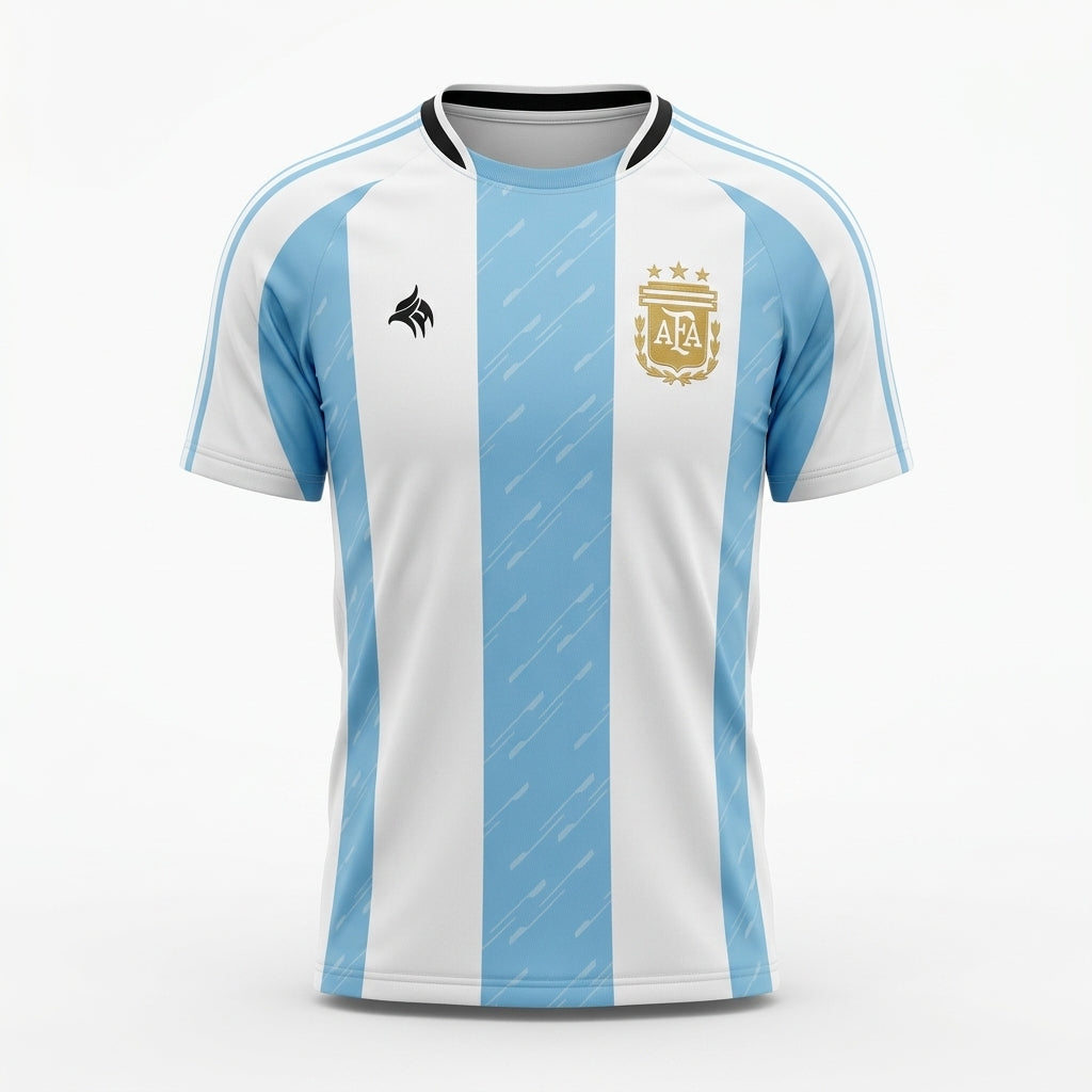 Argentina Sky Crest White/Sky Blue Soccer Jersey