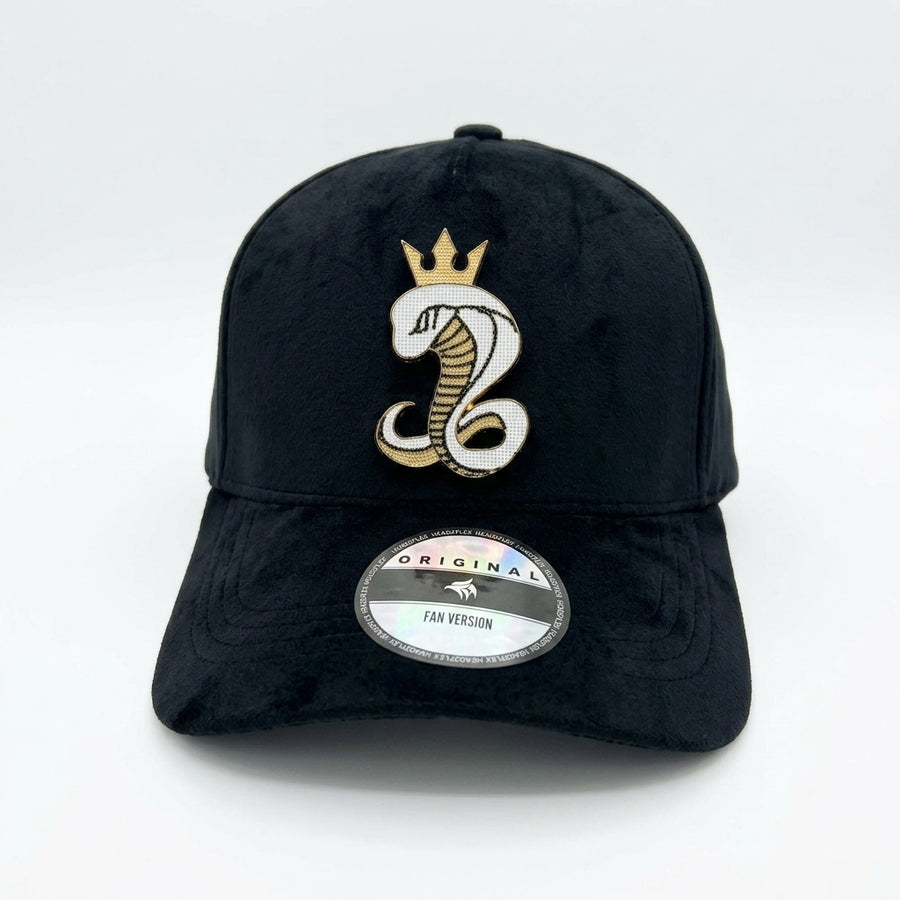 Royal Cobra Black Velvet Snapback Hat