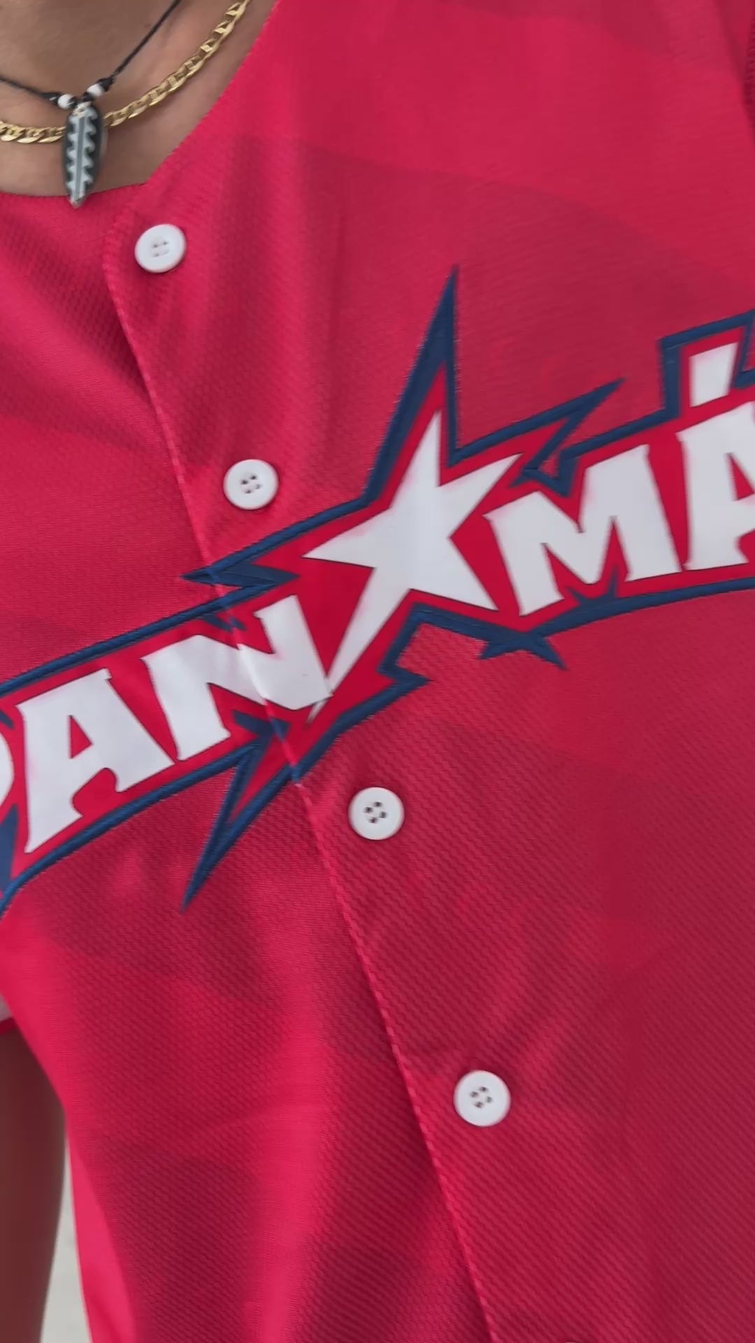 Panama League Red Baseball Jersey