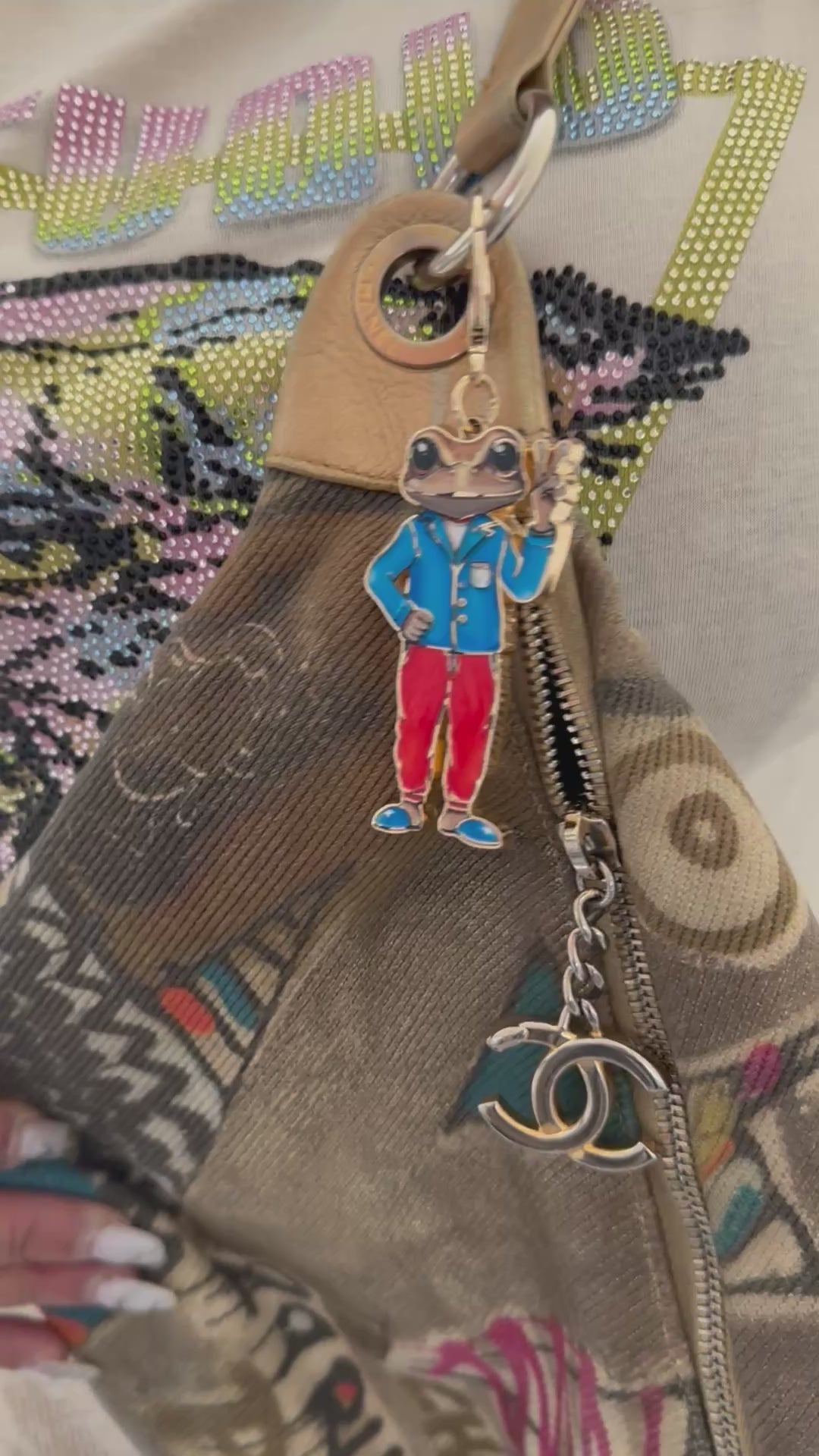 Puerto Rico Concho Alloy Charm – Peace Frog Keychain Accessory