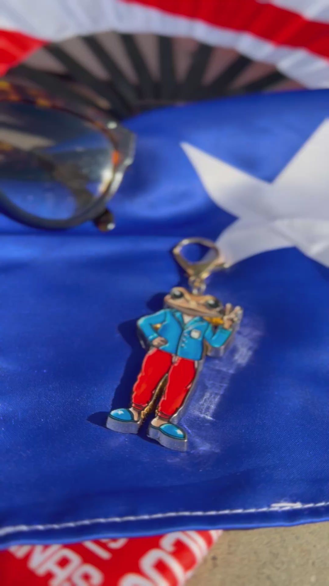 HeadzFlex Ponce Boy Keychain – Puerto Rico Alloy Pin with Crystals | Ponce Baseball Fan Gift