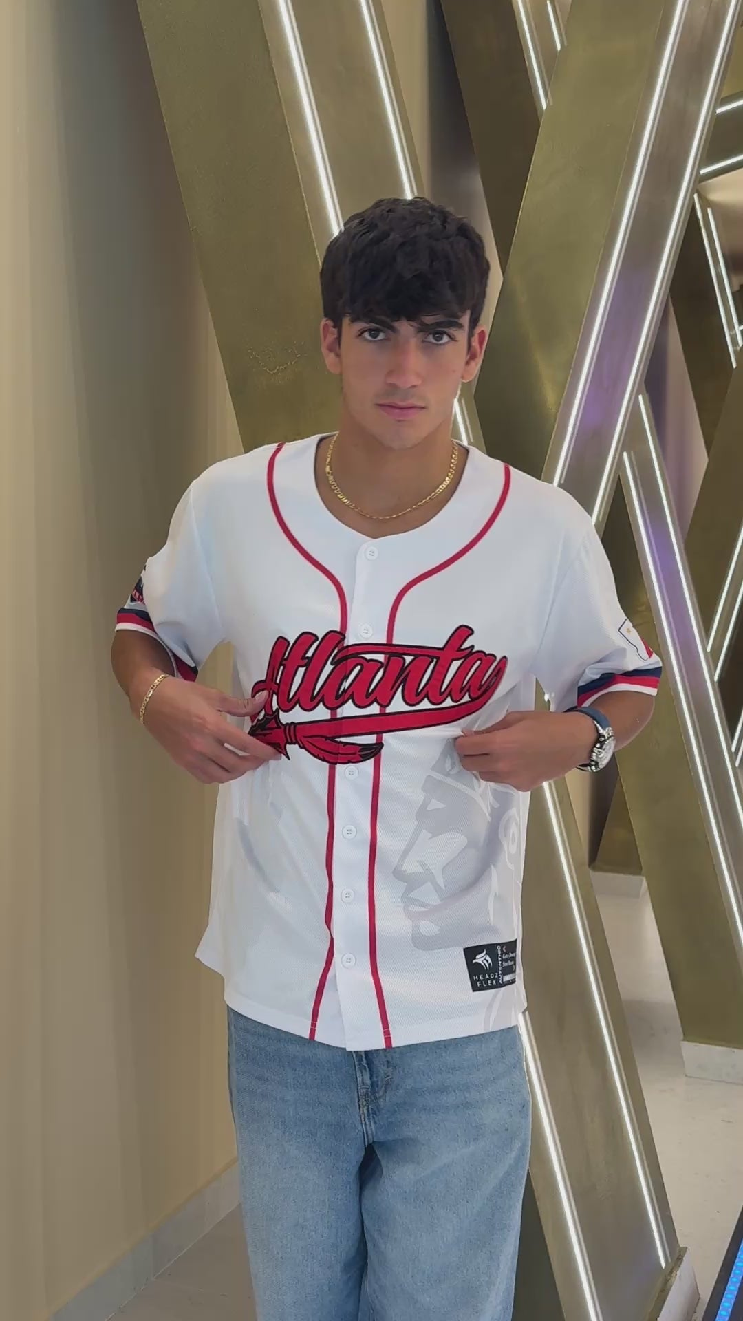 Atlanta 13 white baseball jersey