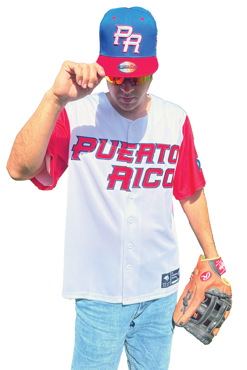 Puerto Rico Baez 9 Jersey: Celebrate Puerto Rican Baseball| Premium V-Neck Jersey