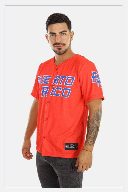 Puerto Rico Boricua Red Baseball Jersey –  Clemente #21