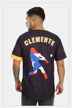 Puerto Rico Clemente Black Baseball Jersey – Iconic Tribute in Bold Black & Yellow