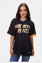 Puerto Rico Clemente Black Baseball Jersey – Iconic Tribute in Bold Black & Yellow