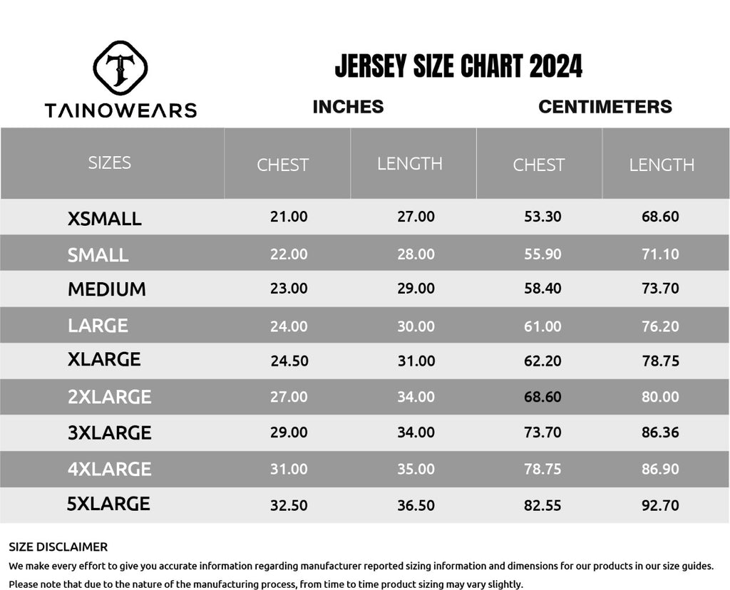 tainowears cart size